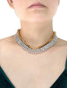 ROCK STYLE STUD STATEMENT NECKLACE