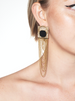GOLD FRINGE CHAINS WITH GLASSCRYSTAL EARRINGS