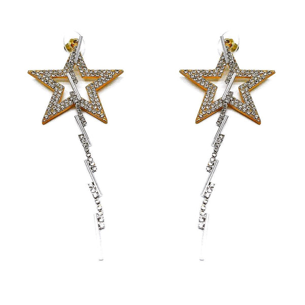 Elongated Pave Diamond Star Earring — Cindy Ensor Designs