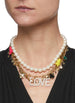 PEARL CHAIN LAYERED LOVE NECKLACE