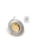 CRYSTAL PEARL LAYERED ROUND STUD EARRINGS